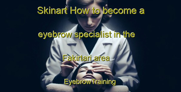 Skinart How to become a eyebrow specialist in the Fakirtari area | EyebrowTraining | EyebrowClasses | SkinartTraining-Bangladesh